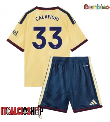 Arsenal Riccardo Calafiori #33 Terza Maglia Bambino 2026-27 Manica Corta (+ Pantaloni corti)